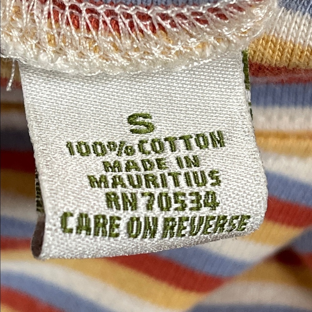 Vintage Orvis Stripe Turtleneck Heavy Cotton Top Size S - Picture 6 of 6